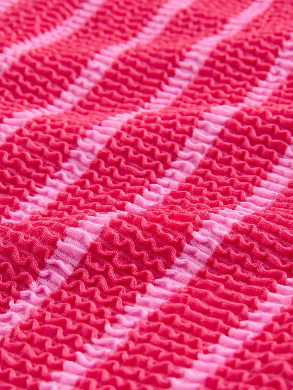 Discount Next Pink/Red Stripe Crinkle Swim Shorts Bikini Bottoms