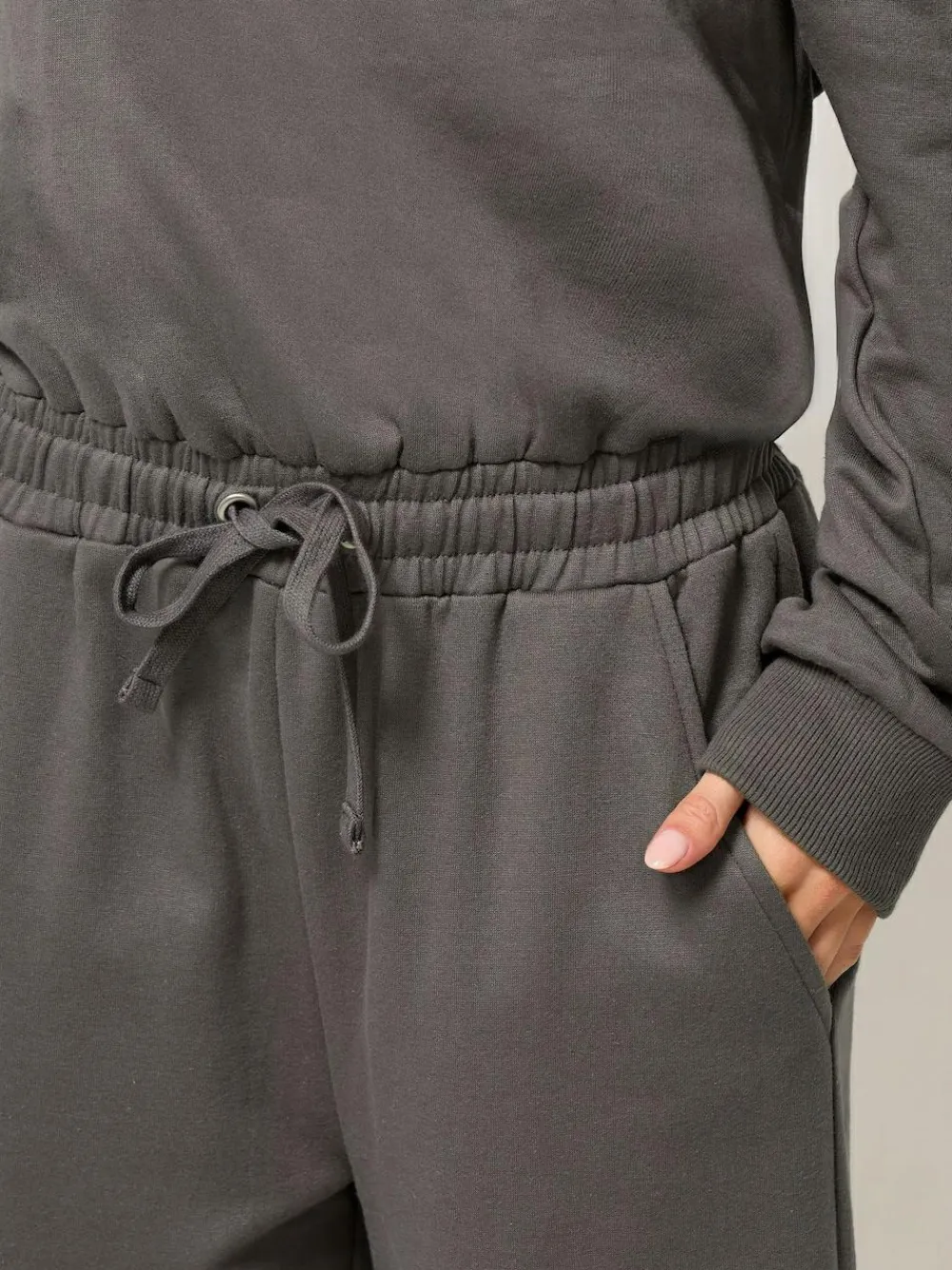 PixieGirl Petite Grey Sweat Wide Leg Jumpsuit^Women Jumpsuits & Playsuits