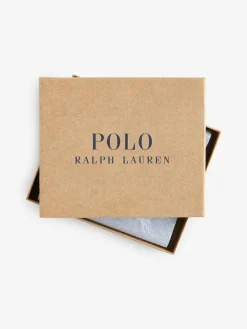Clearance Polo Ralph Lauren Brown Pebbled Leather Billfold Wallet