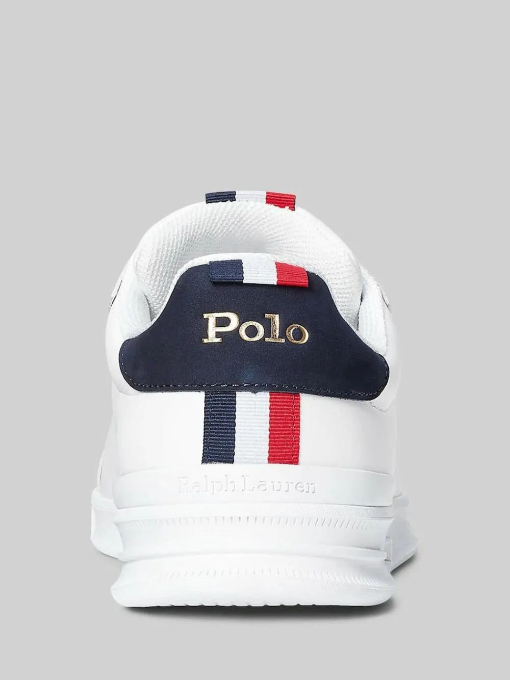 New Polo Ralph Lauren Leather Heritage Court II Trainers Multi
