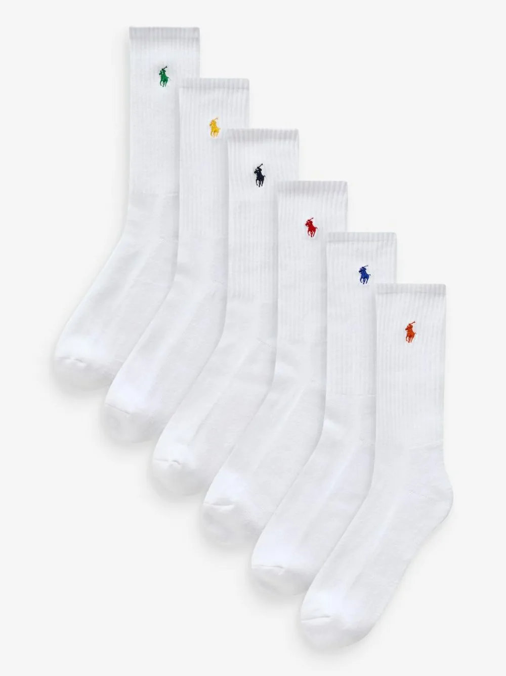 Polo Ralph Lauren Ribbed Crew Socks 6 Pack^ Socks|Socks