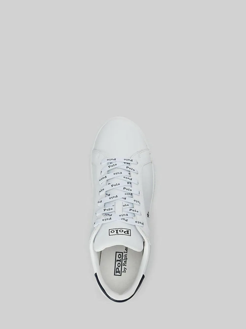 Outlet Polo Ralph Lauren Leather Heritage Court II Trainers White/Blue