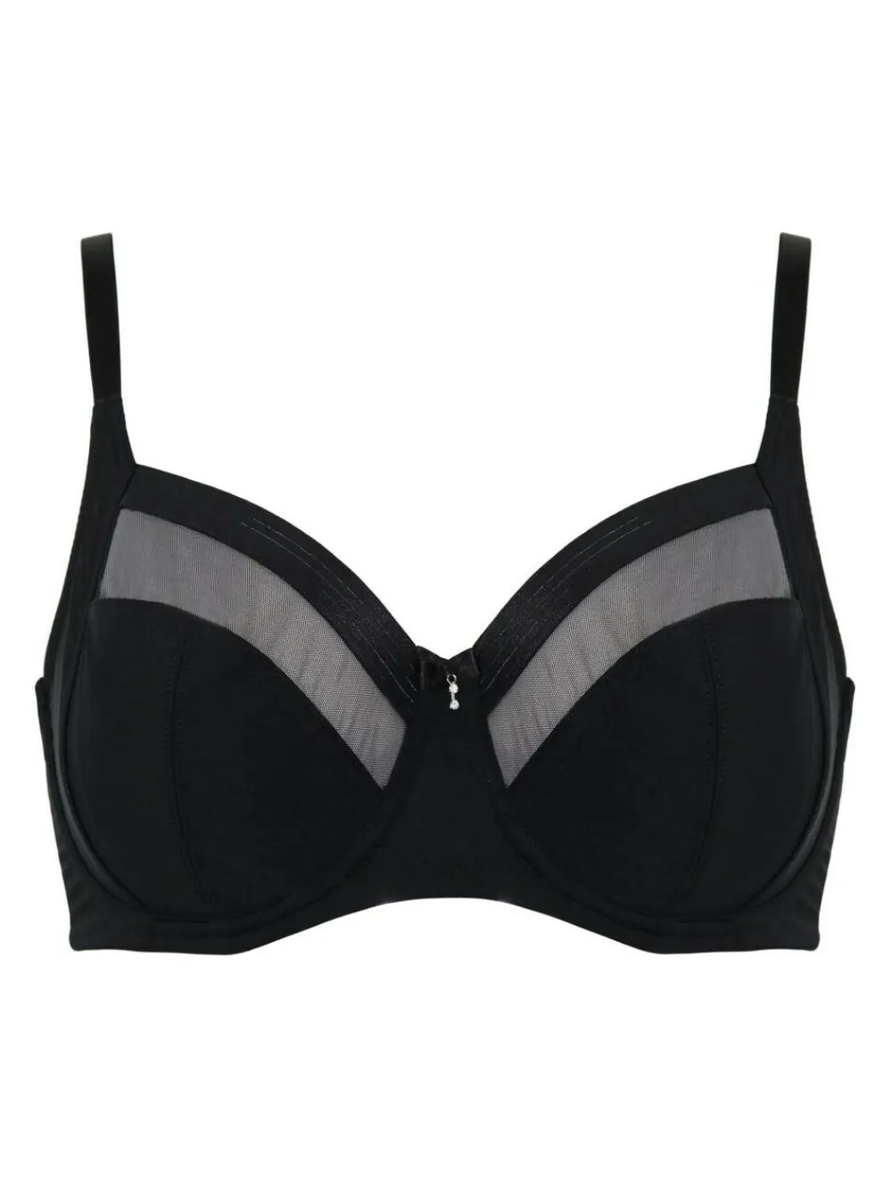Online Pour Moi Viva Luxe Non-Padded Side Support Bra Black