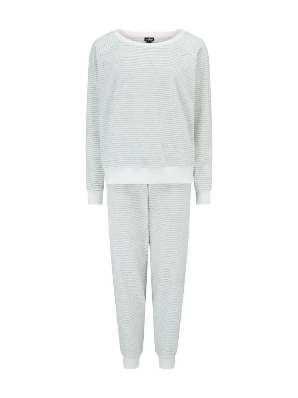 Hot Pour Moi Cosy Fleece Sweatshirt and Jogger Pyjamas Set Grey