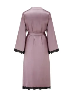 Pour Moi Dusk Satin and Lace Kimono Sleeve Dressing Gown^Women Bathrobes