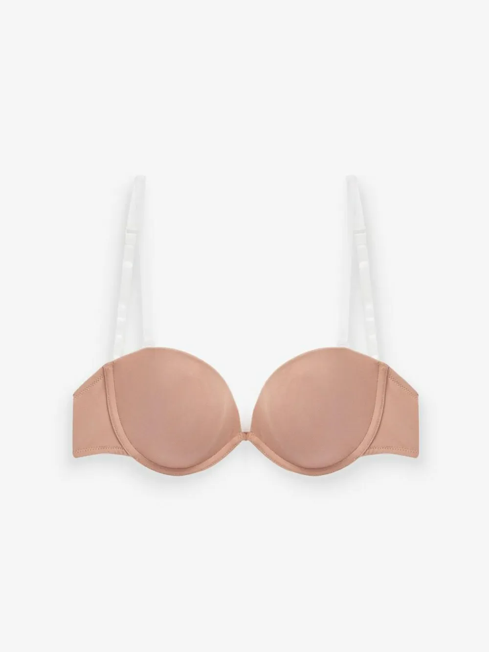 New Next Strapless A-E Clear Back Smoothing Strapless Bra Praline Nude