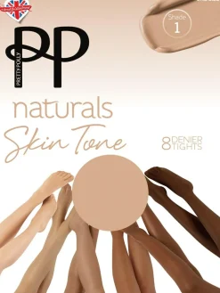 Pretty Polly Natural 8 Denier Skin Tone Tights 2 Pack^Women Socks & Tights