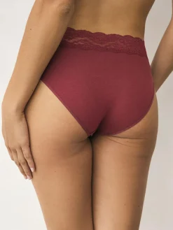 Best Next High Leg Cotton and Lace Knickers 7 Pack Printed Spot