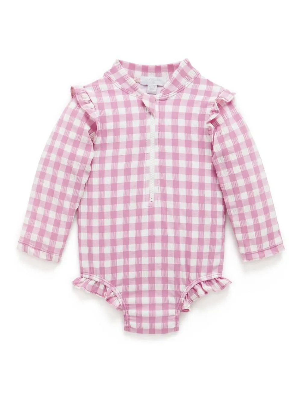 Purebaby Pink Frilly Long Sleeve Swimsuit^ Swimwear|Swimwear