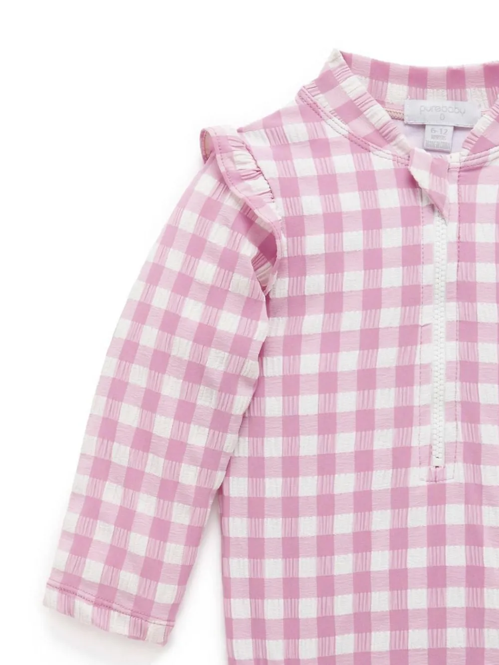 Purebaby Pink Frilly Long Sleeve Swimsuit^ Swimwear|Swimwear