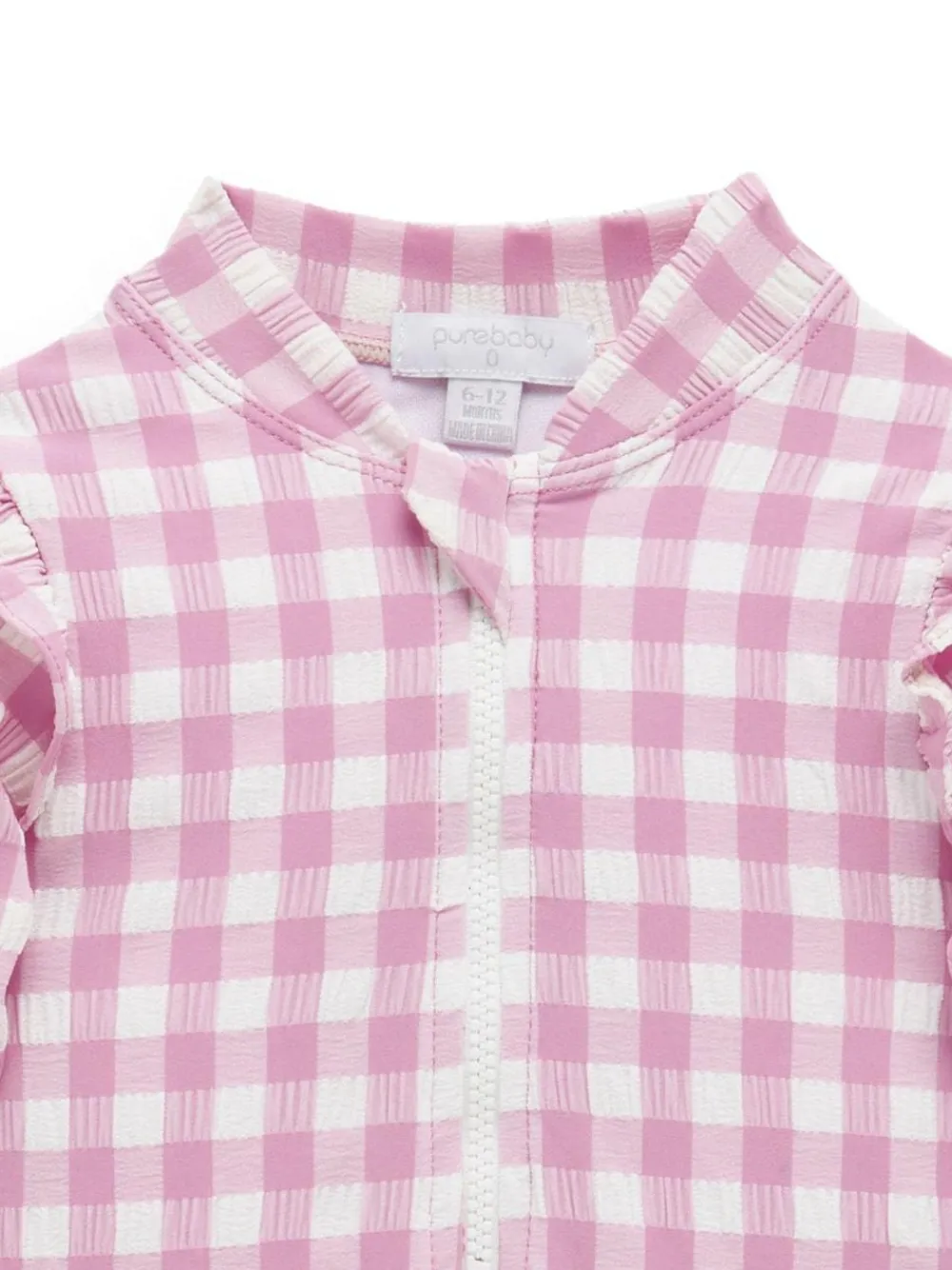 Purebaby Pink Frilly Long Sleeve Swimsuit^ Swimwear|Swimwear