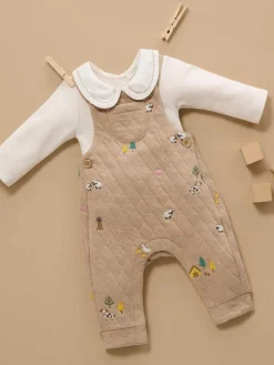 Outlet Purebaby White Classic Back Neck With Collar Bodysuit