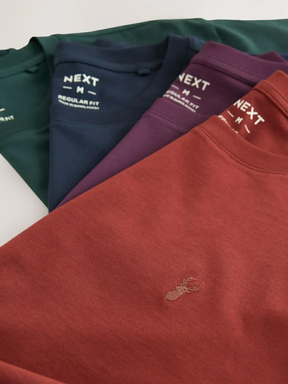 Next Purple / Navy Blue / Orange / Green Regular Fit T-Shirts 4 Pack^ Tops & T-Shirts