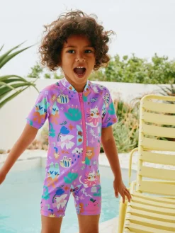 Next Purple Character Sunsafe Swimsuit (3mths-10yrs)^ Swimwear|Swimwear