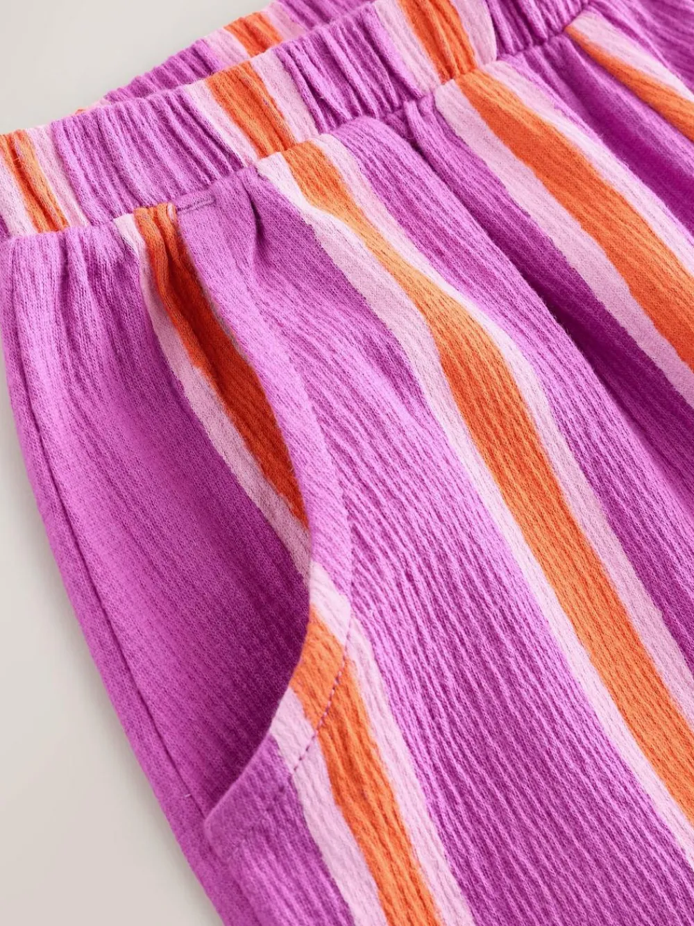 Next Purple Orange Stripe Barrel Leg Trousers (3mths-7yrs)^ Baby Girls|Pants & Leggings