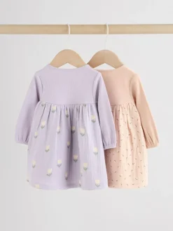 Next Purple/Pink Baby Woven Dress 2 Pack (0mths-3yrs)^ Dresses