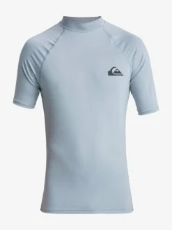 Best Quiksilver Blue Everyday UPF 50 Short Sleeve Logo Rash Vest