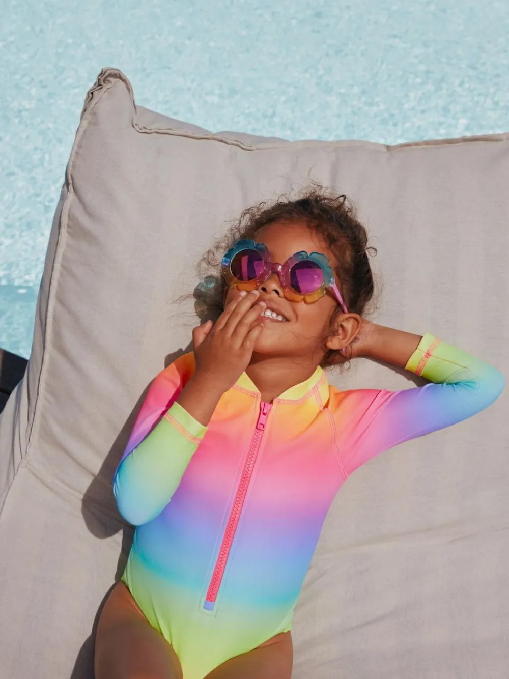 Best Next Rainbow Ombre Long Sleeve Sunsafe Swimsuit (3mths-16yrs)
