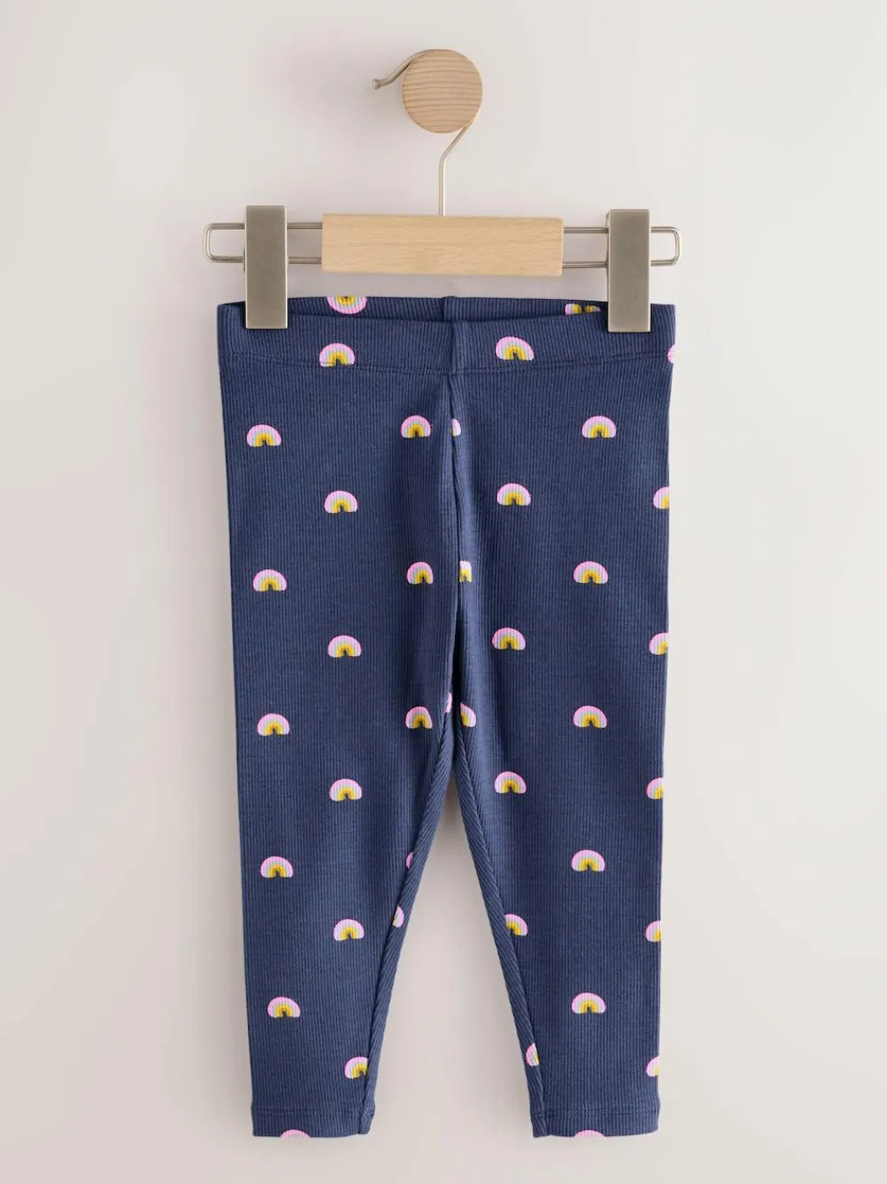 Online Next Ribbed Leggings 5 Pack (3mths-7yrs) Rainbow