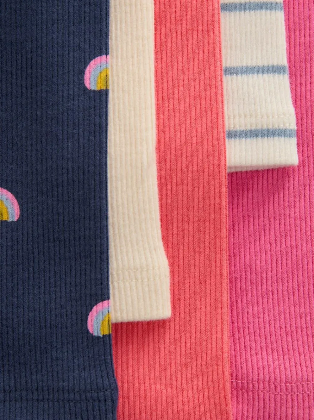 Online Next Ribbed Leggings 5 Pack (3mths-7yrs) Rainbow