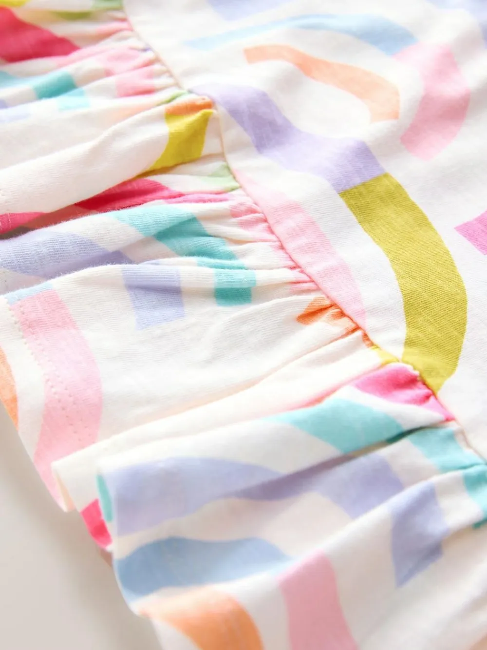 New Next Rainbow Short Sleeve Peplum T-Shirt (3mths-7yrs)