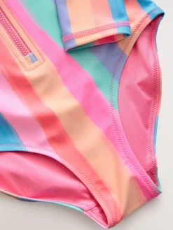 Next Rainbow Stripe Long Sleeve Sunsafe Swimsuit (3mths-16yrs)^ Swimwear