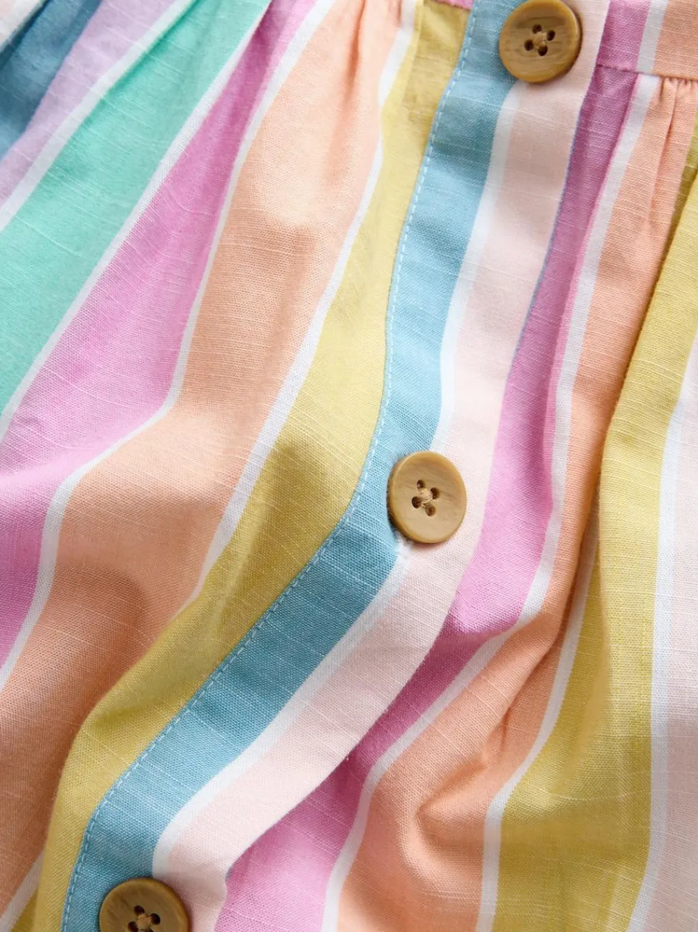 Next Stripe Short Sleeve Button Through Dress (3-16yrs)^ Dresses