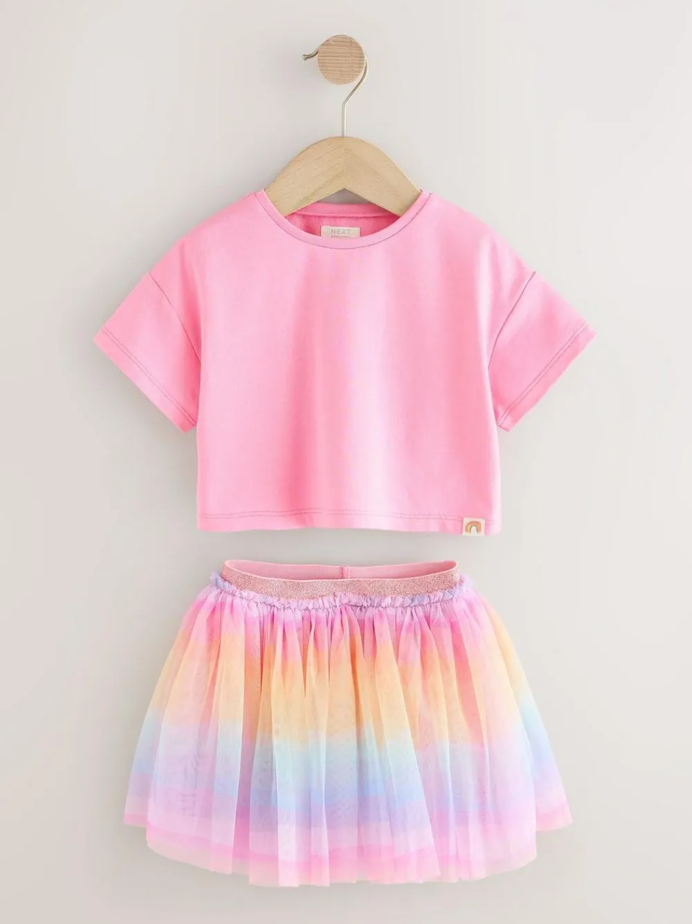 Best Next Top and Tutu Skirt Set (3mths-7yrs) Rainbow/Pink
