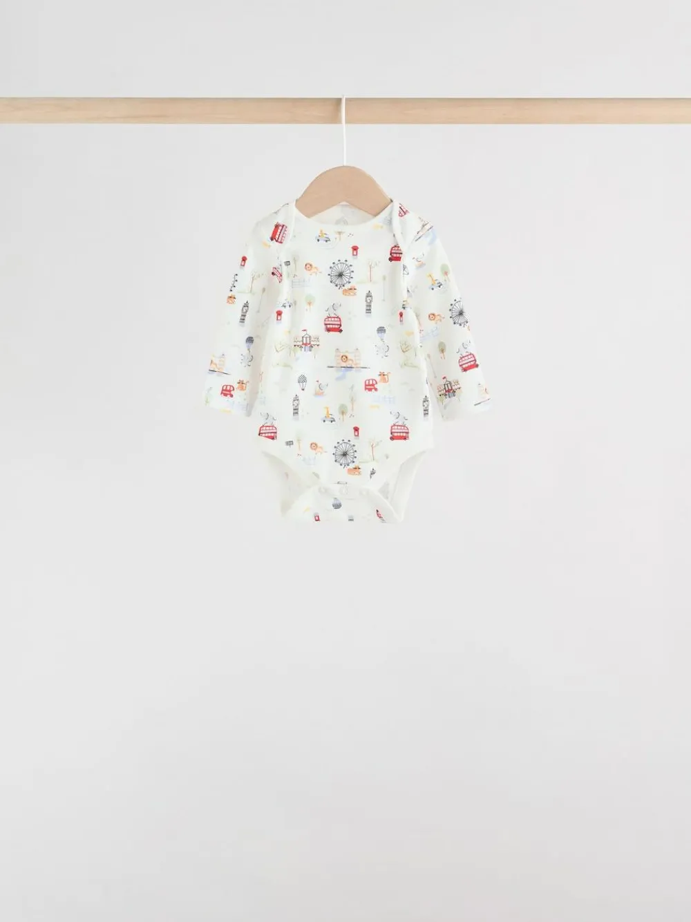 Next Red Baby London Long Sleeve Bodysuits 5 Pack^BOY Bodysuits & Vests|Vests