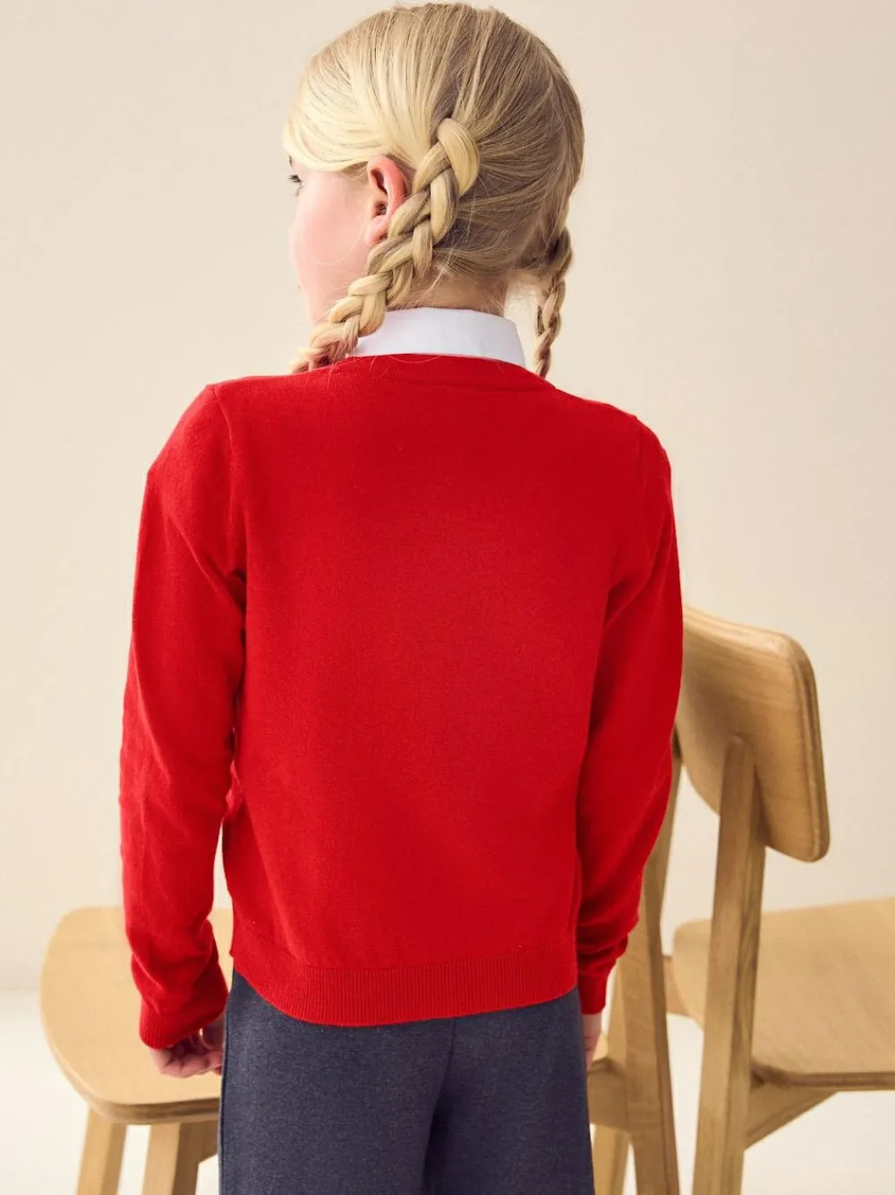 Next Cotton Rich Bow Pocket School Cardigan (3-16yrs)^ Knitwear & Sweaters|Knitwear