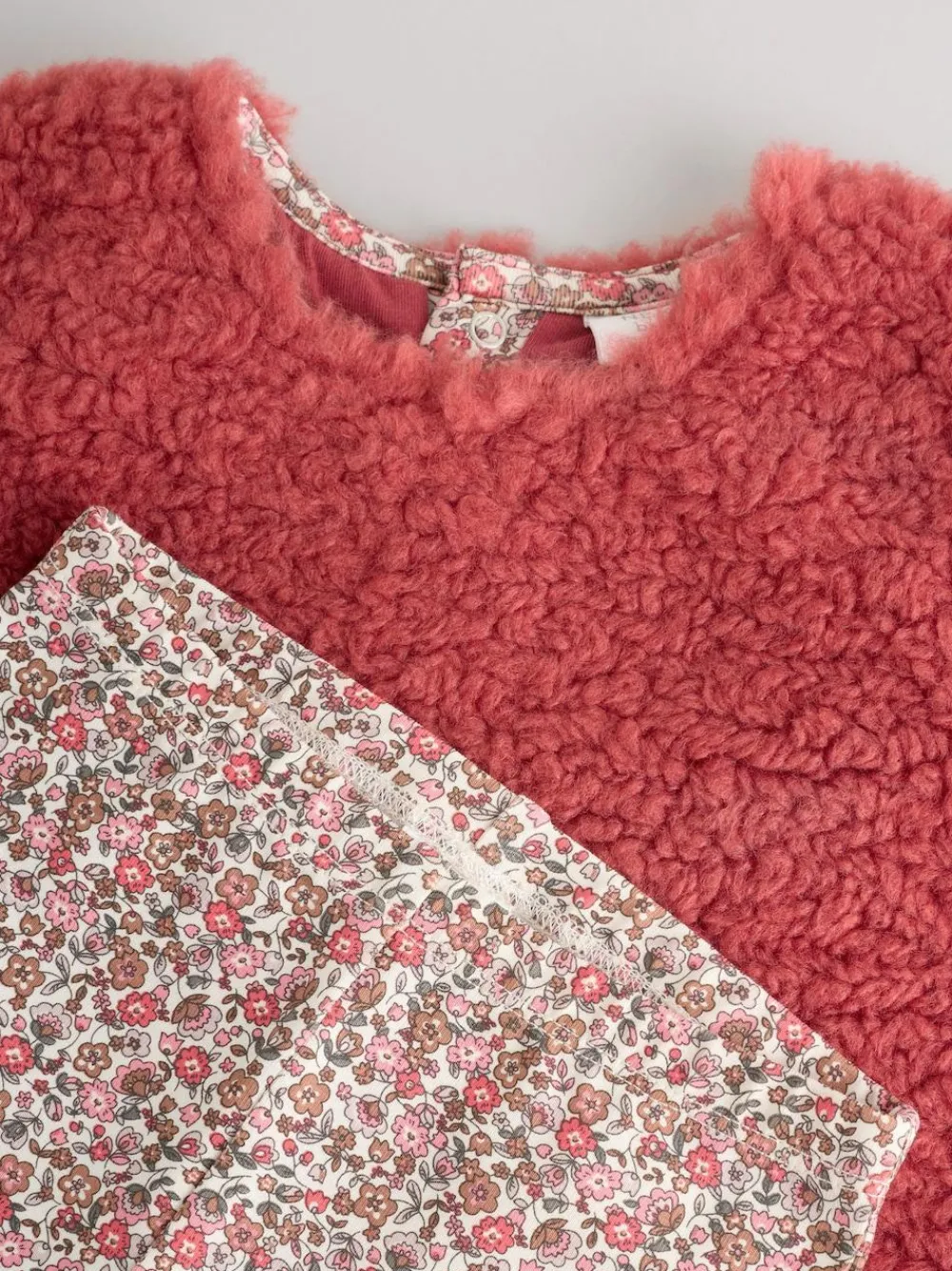 Outlet Next Baby Fleece Tops and Leggings Set 2 Piece (0mths-2yrs) Red Ditsy