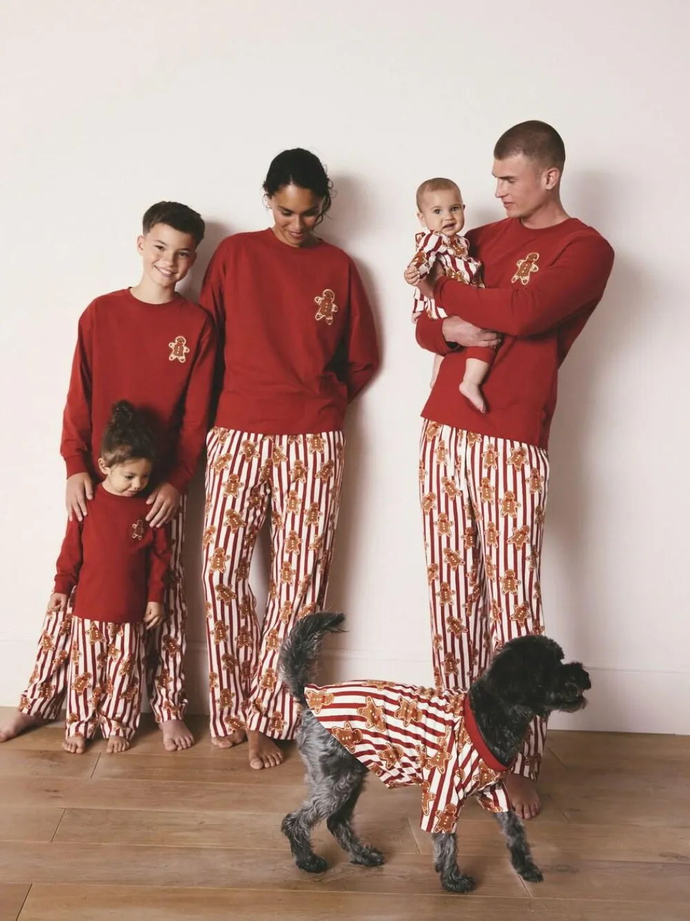 Clearance Next Red Gingerbread Matching Family Christmas Cosy Fleece Dressing Gown