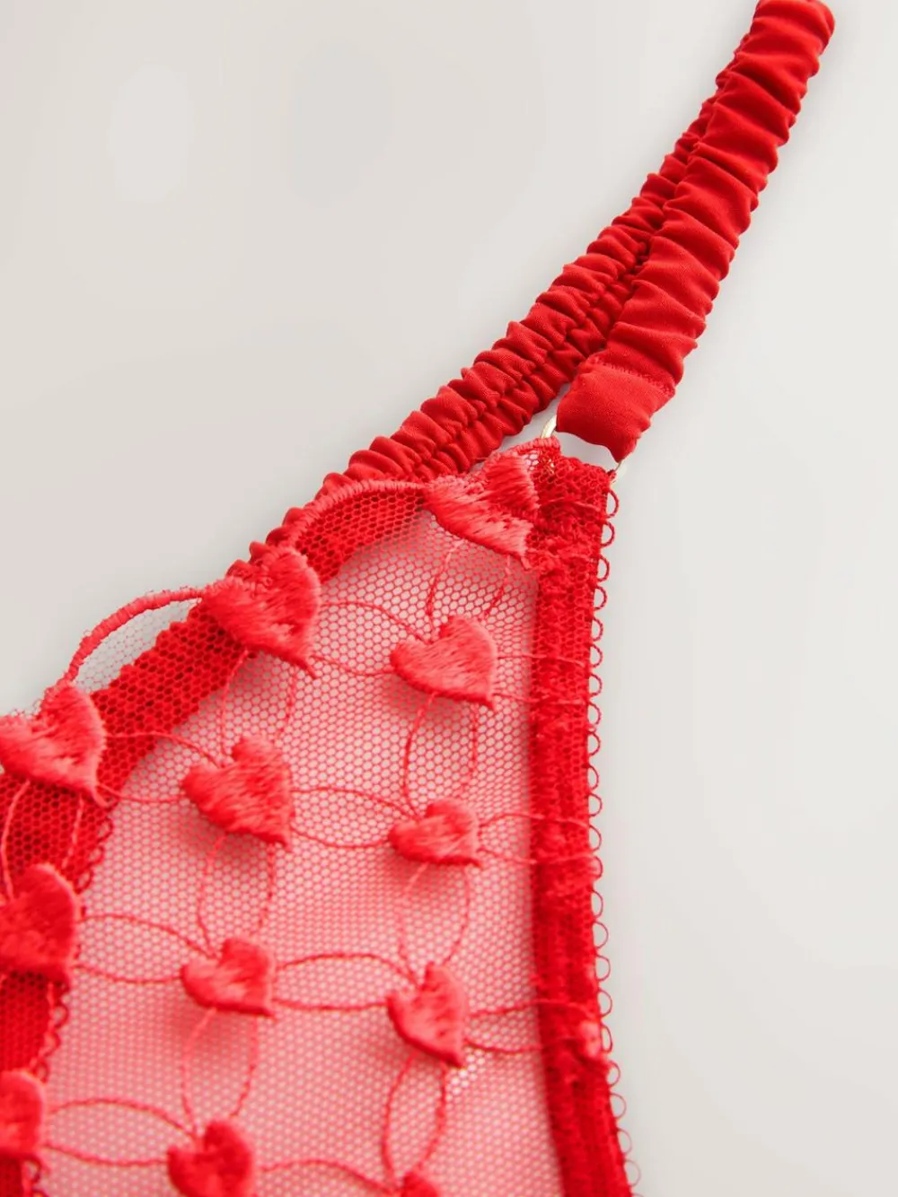Sale Next Red Premium Swiss Heart Embroidery Thong