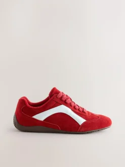 Next Forever Comfort® Leather Slimsole Lace-Up Trainers^Women Sneakers