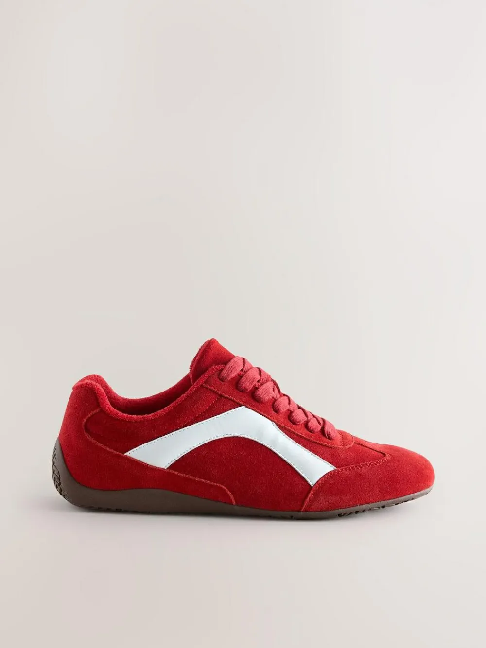 Next Forever Comfort® Leather Slimsole Lace-Up Trainers^Women Sneakers