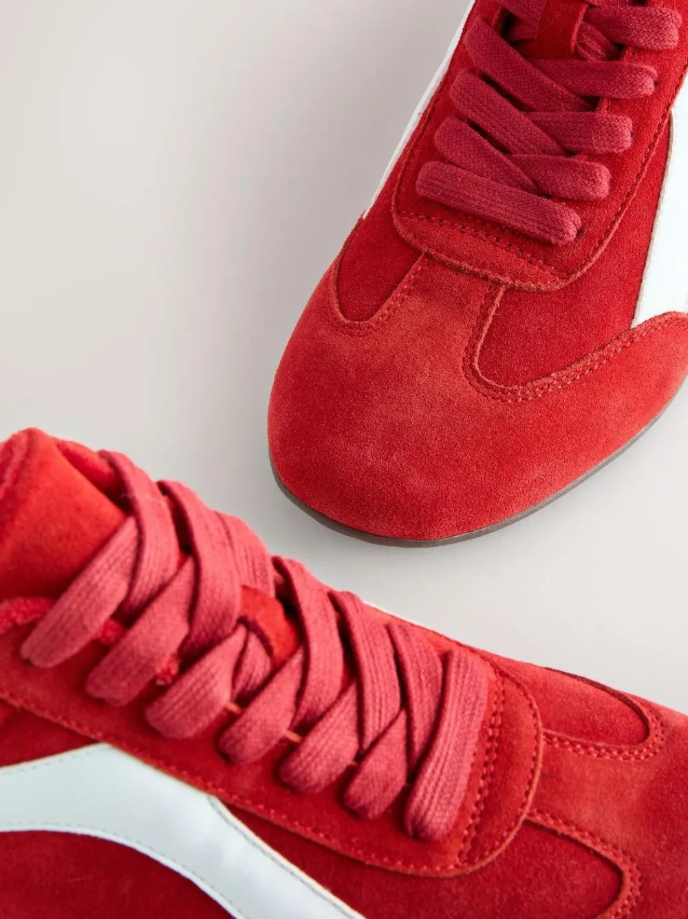 Next Forever Comfort® Leather Slimsole Lace-Up Trainers^Women Sneakers