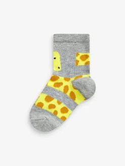 Outlet Next Red/Blue/Green Animal Cotton Rich Socks 7 Pack