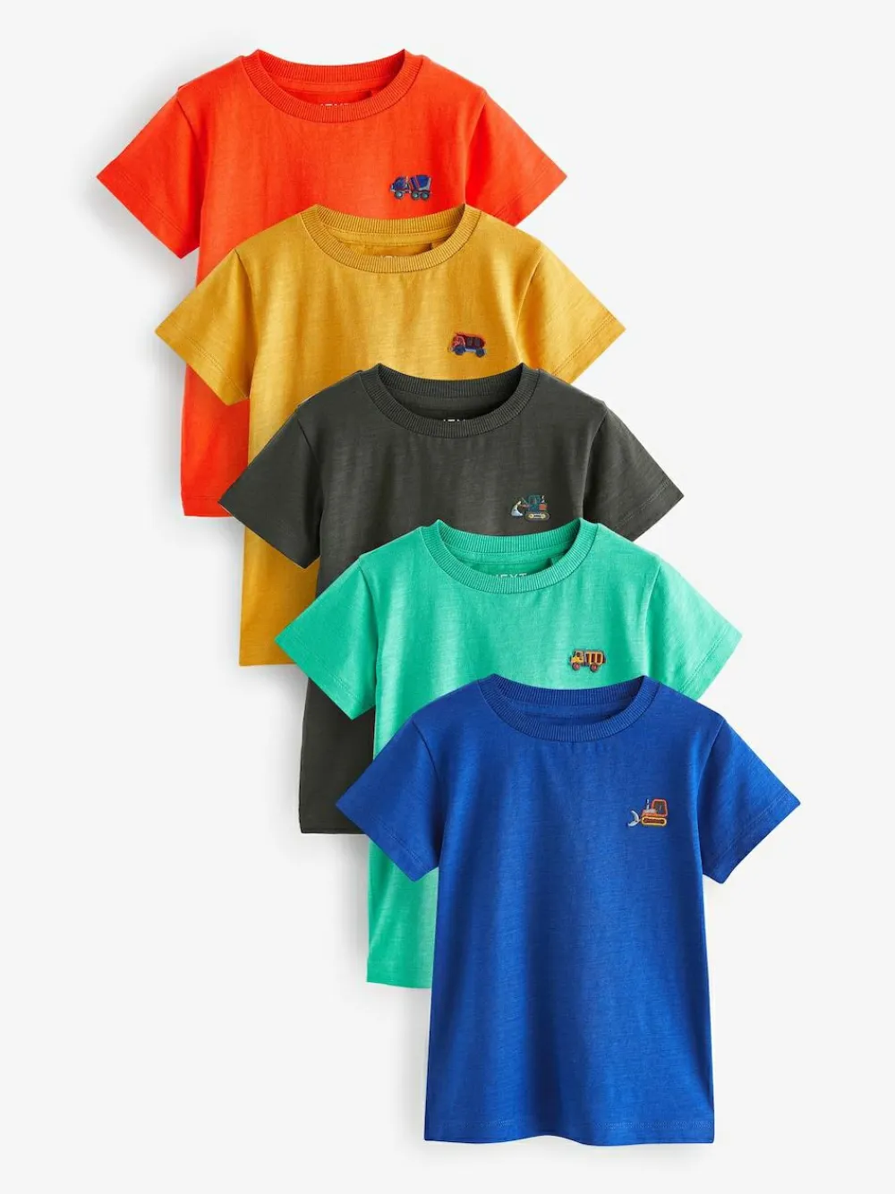 Hot Next Red/Green Short Sleeve T-Shirts 5 Pack (3mths-7yrs)