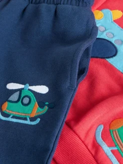 Best Next Hoodie And Joggers Set (3mths-7yrs) Red/Navy Blue Appliqué Transport