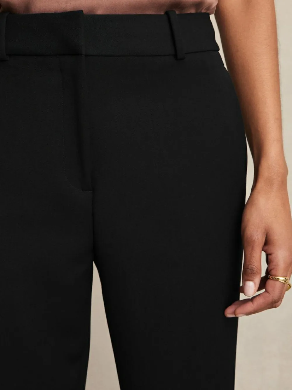 Reiss Gabi Petite Slim-Fit Suit Trousers Black