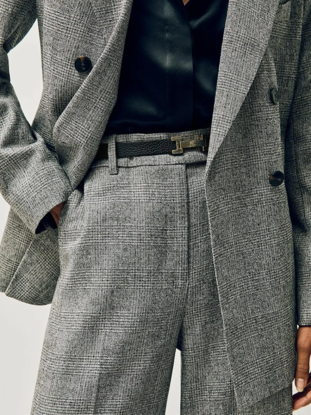 Best Reiss Hayley Leather Square Hinge Belt Black