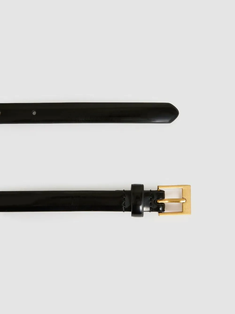 Hot Reiss Holly Thin Leather Belt Black
