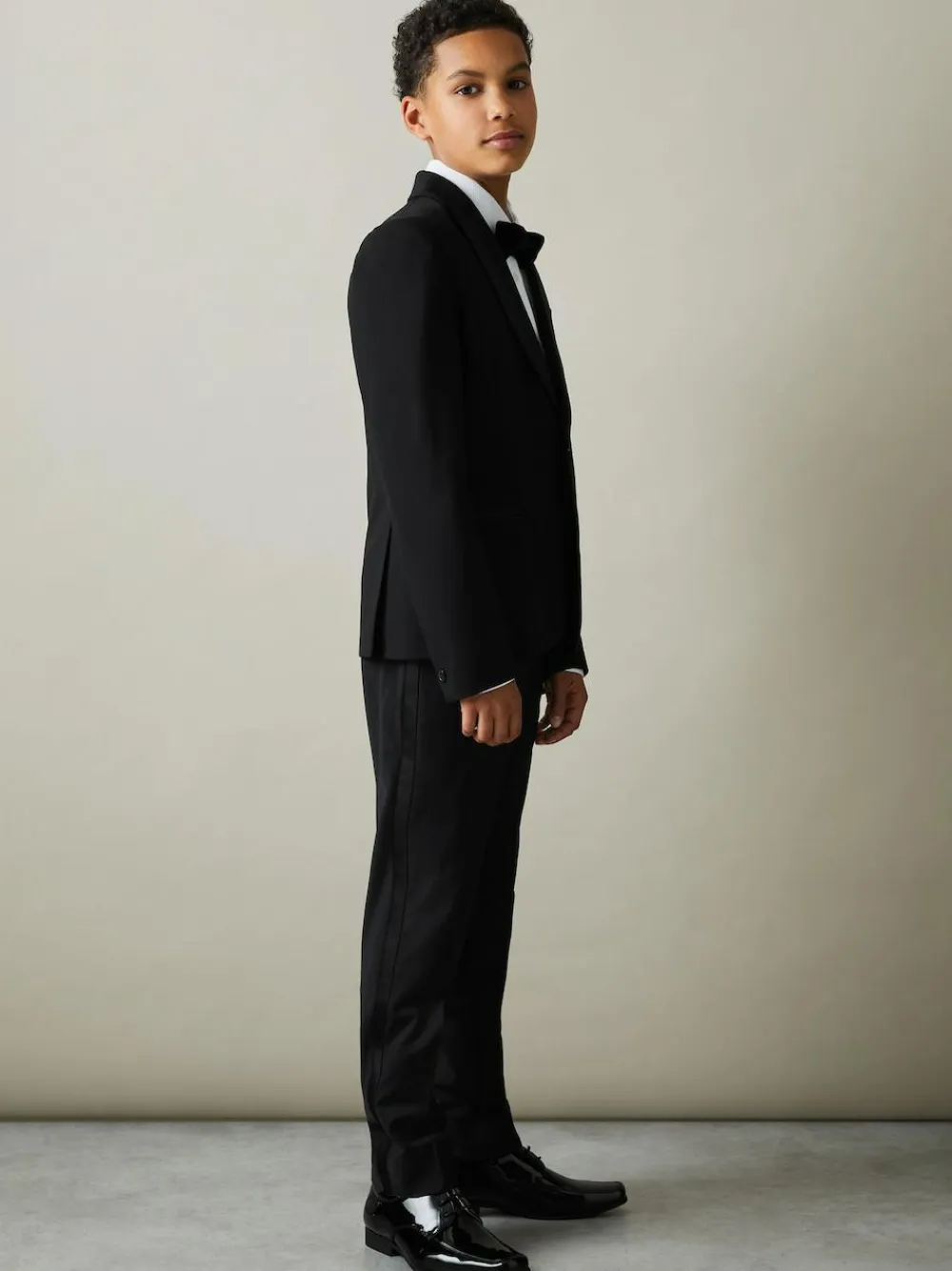 Online Reiss Black Knightsbridge B 9-13 yrs Single-Breasted Tuxedo Blazer Wool-Blend