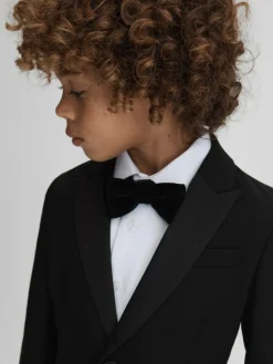Online Reiss Black Knightsbridge B 9-13 yrs Single-Breasted Tuxedo Blazer Wool-Blend