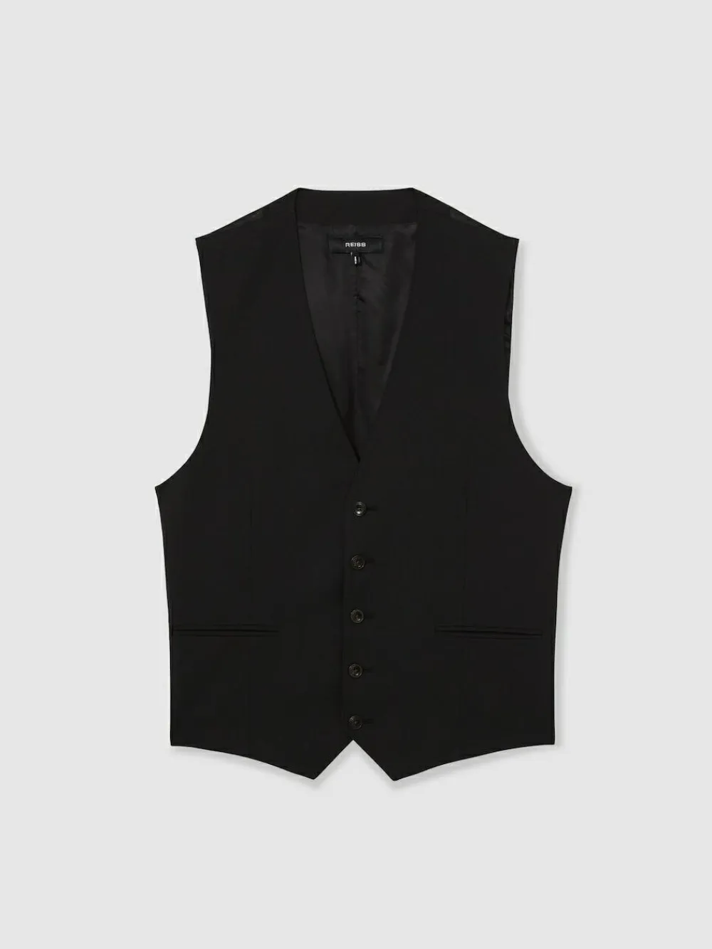 Reiss Promise Wool-Blend Tailored-Fit Waistcoat^ Vests