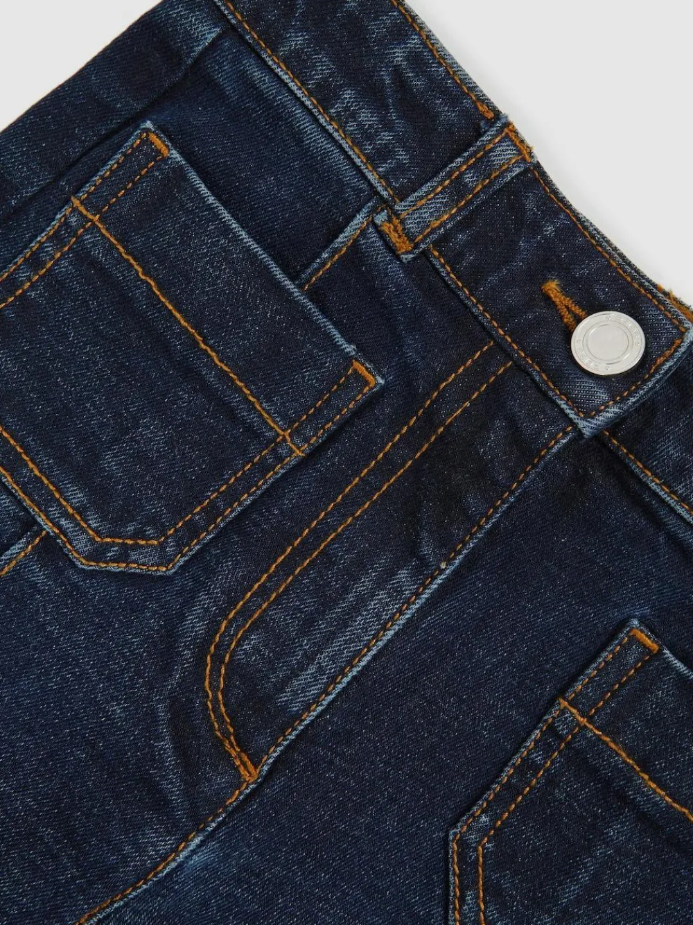 Online Reiss Blue Sakura 3-9 yrs Patch-Pocket Flared Jeans