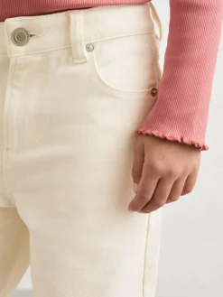Discount Reiss Sky 9-13 yrs Wide-Leg Jeans Ecru