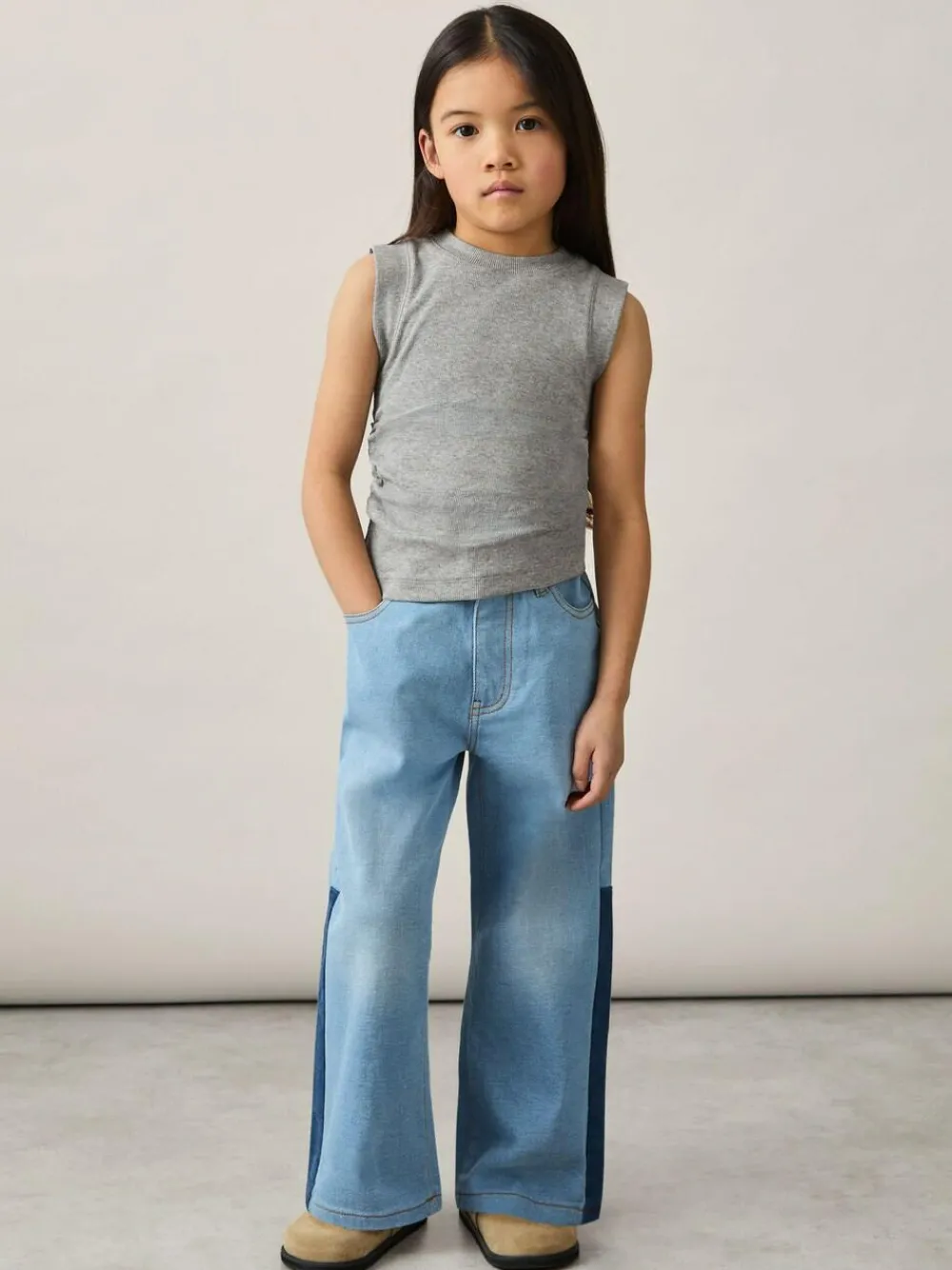 Discount Reiss Trudy 9-13 yrs Ruched Vest Top Grey