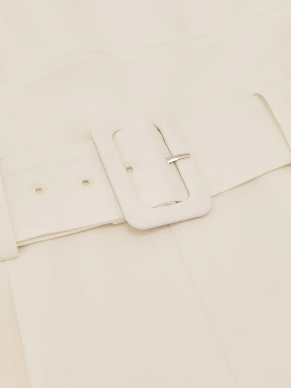 Reiss Ivory Alba Petite Sheer-Panel Wide-Leg Belted Jumpsuit^Women Jumpsuits & Playsuits