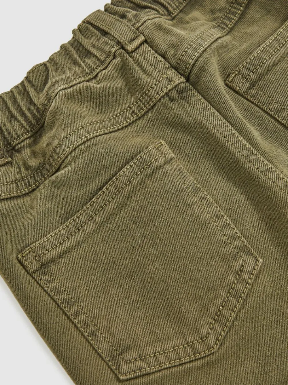 Outlet Reiss Khaki Clea 13-14 yrs Straight-Leg Mid-Rise Jeans